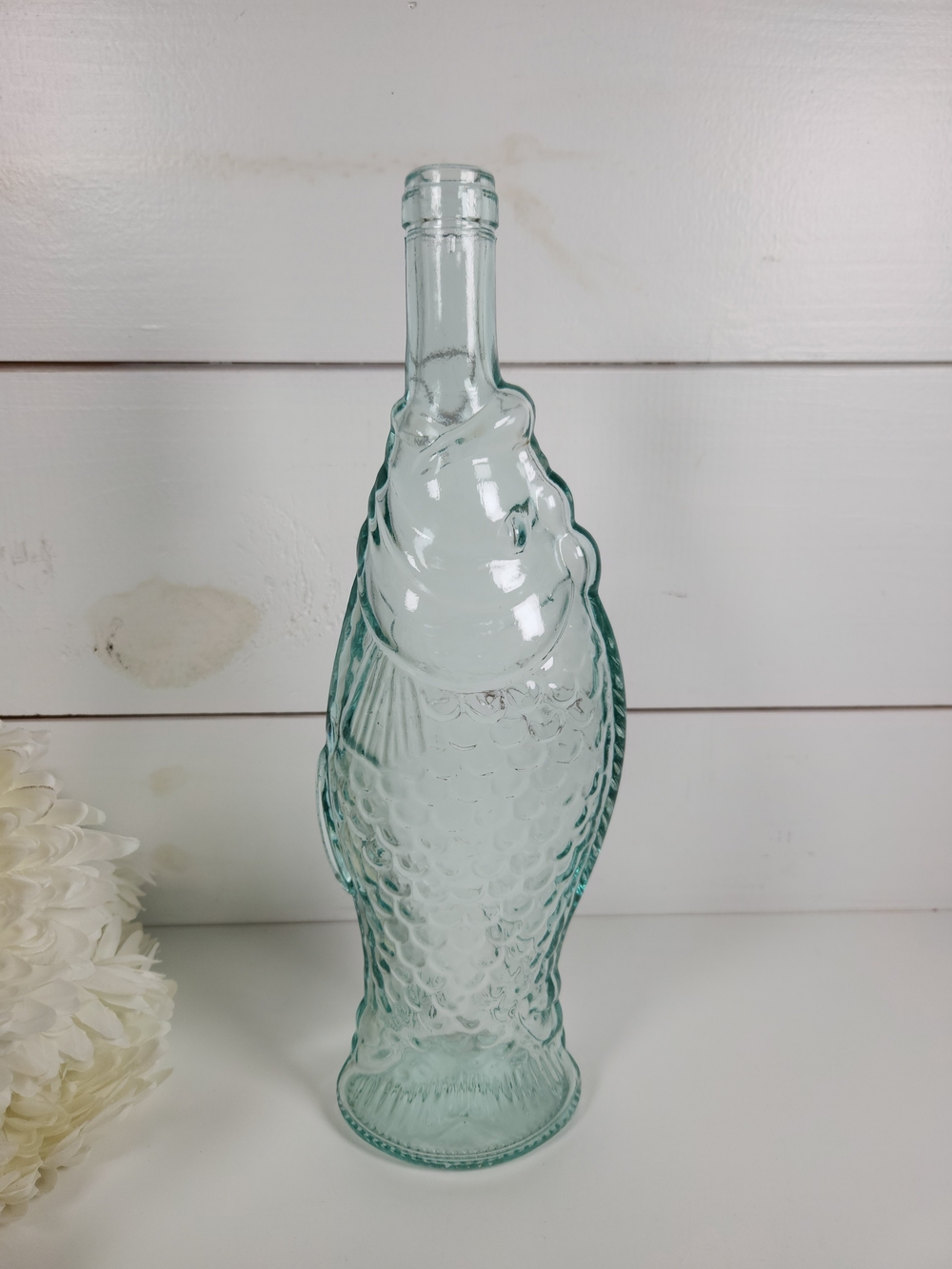 Vintage Italian Glass Fish Shaped Wine Bottle | Collectible Glass | Decanter